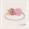 Mayoral: Elasticated hairband with floral applique baby - Pink - CoCo & KaBri