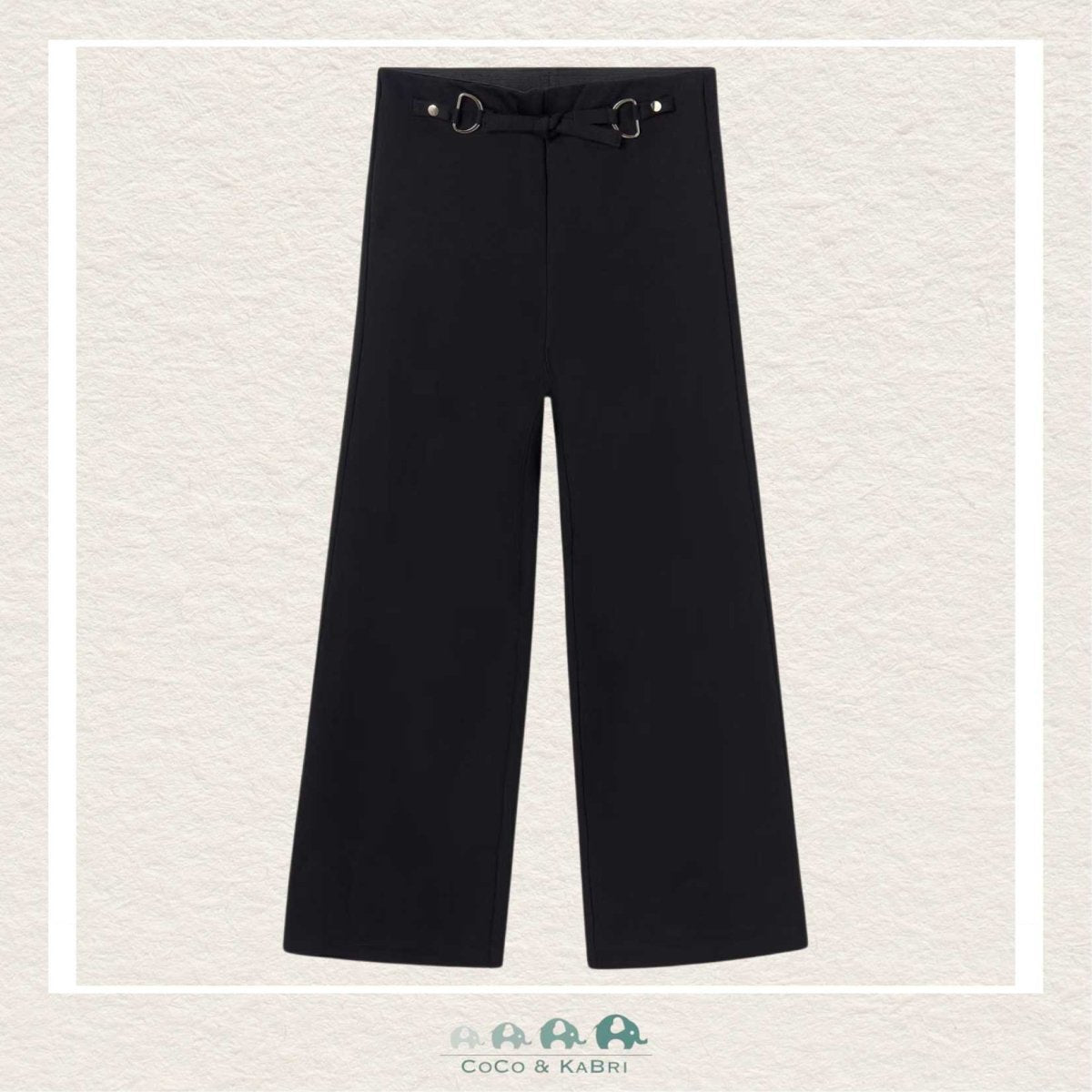 Mayoral : Girls Black Wide Leg Cropped Dress Pants, CoCo & KaBri Children's Boutique