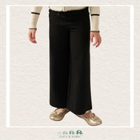 Mayoral : Girls Black Wide Leg Cropped Dress Pants, CoCo & KaBri Children's Boutique
