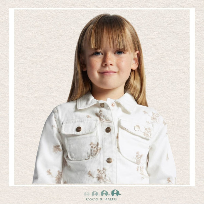 Mayoral: Girls Cream Denim Jacket, CoCo & KaBri Children's Boutique