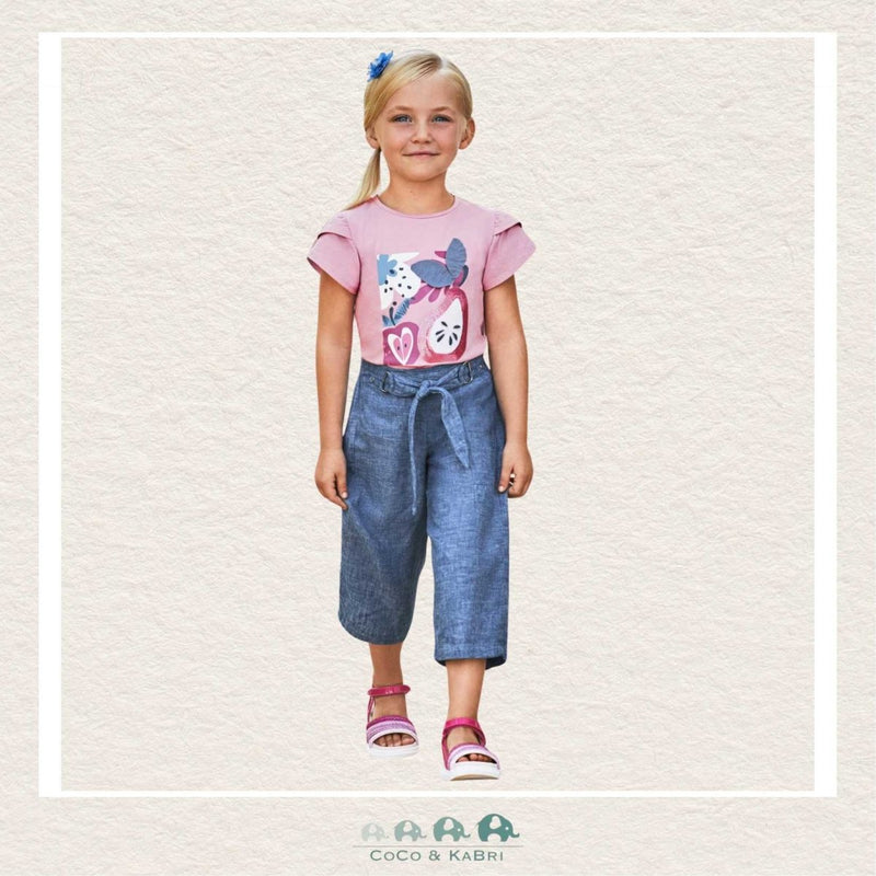 Mayoral: Girls Cropped Wide Leg Linen Pants, CoCo & KaBri Children's Boutique