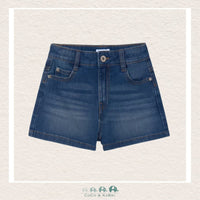 Mayoral: Girls Dark Denim Shorts, CoCo & KaBri Children's Boutique