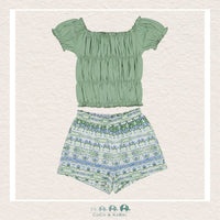 Mayoral : Girls Mint Green Top & Shorts, CoCo & KaBri Children's Boutique
