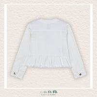 Mayoral: Girls White Denim Jacket, CoCo & KaBri Children's Boutique