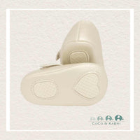 Mayoral: Mary Jane Newborn Shoes with Flower - Champagne (M2-32), CoCo & KaBri Children's Boutique