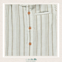 Me & Henry: Boys Newport Shirt - Cream/Beige Stripe, CoCo & KaBri Children's Boutique