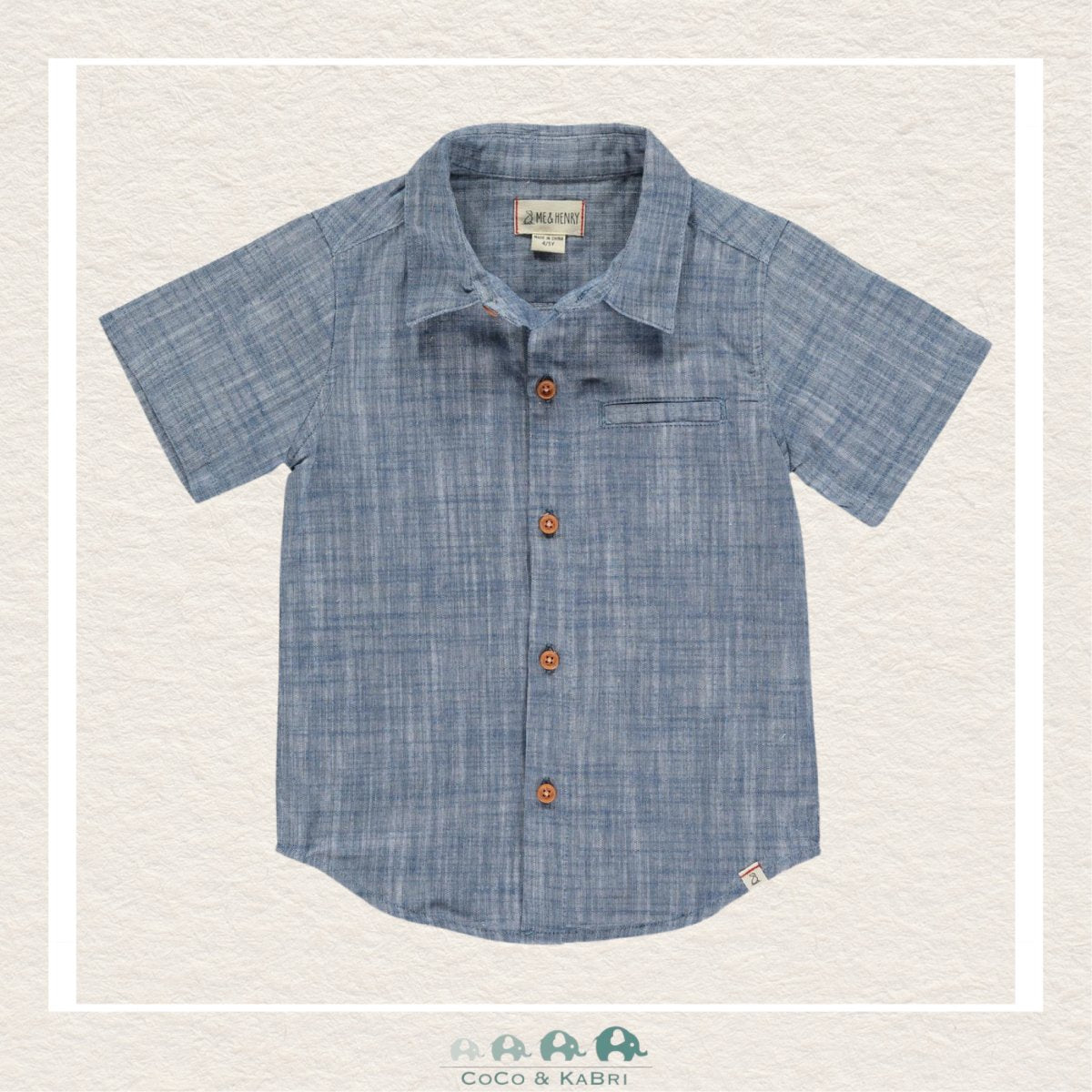 Me & Henry: Boys Newport Shirt - Heather Blue, CoCo & KaBri Children's Boutique