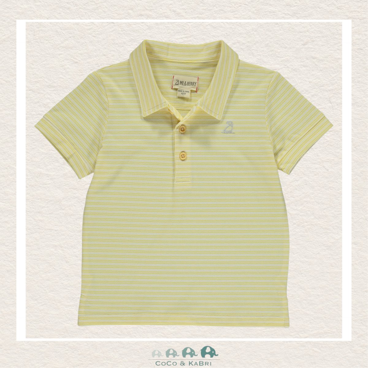 Me & Henry: Boys Starboard Yellow Polo Shirt