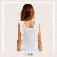 Molly Bracken Girl: Off White Ruffled Tank Top, CoCo & KaBri Children's Boutique