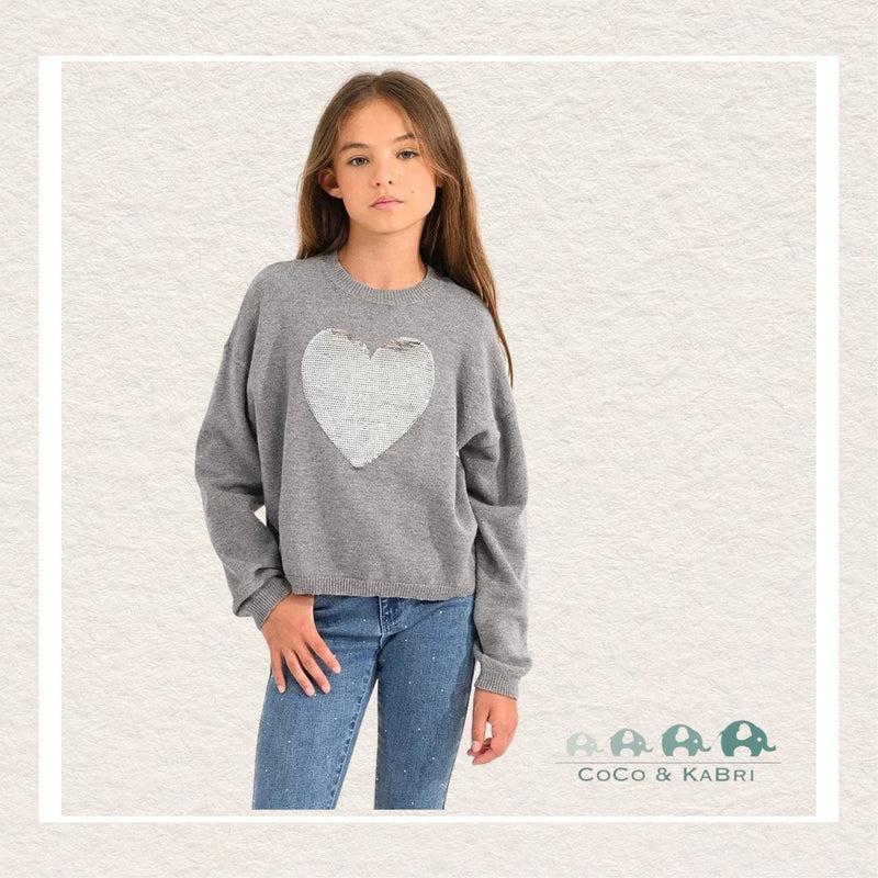 Molly Bracken Girls - Knitted Sweater with Sequin Heart - CoCo & KaBri