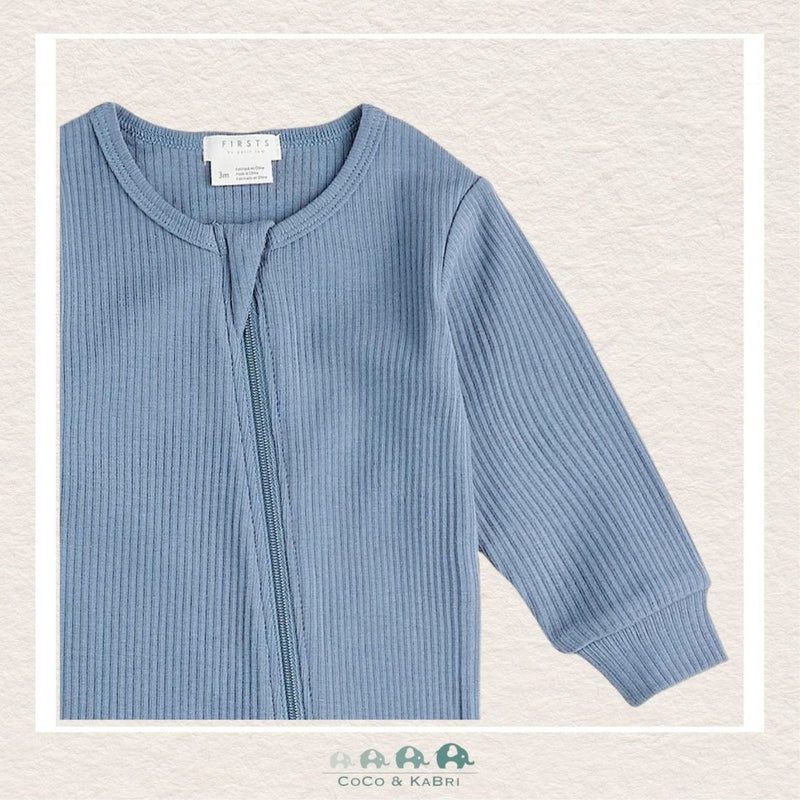 Petit Lem Blue Denim Knit Modal Sleeper, CoCo & KaBri Children's Boutique