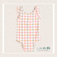 Petit Lem: Summer Gingham One-Piece Swimsuit - CoCo & KaBri
