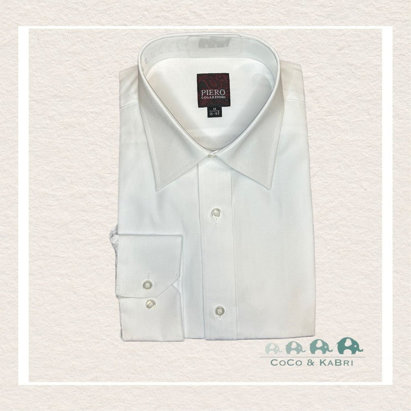 Piero Sarto Men’s Dress Shirt - White, CoCo & KaBri Children's Boutique