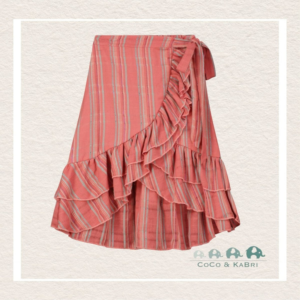 Poppet & Fox: Frilled faux wrap skirt - Red - CoCo & KaBri