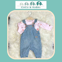 Sourismini: Baby Girl Light, Relaxed Fit Denim Overalls, CoCo & KaBri Children's Boutique