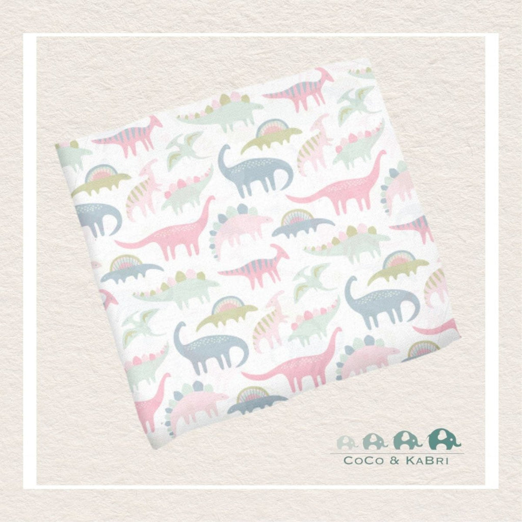 Stephen Joseph Muslin Swaddle Blanket - Pink Dino