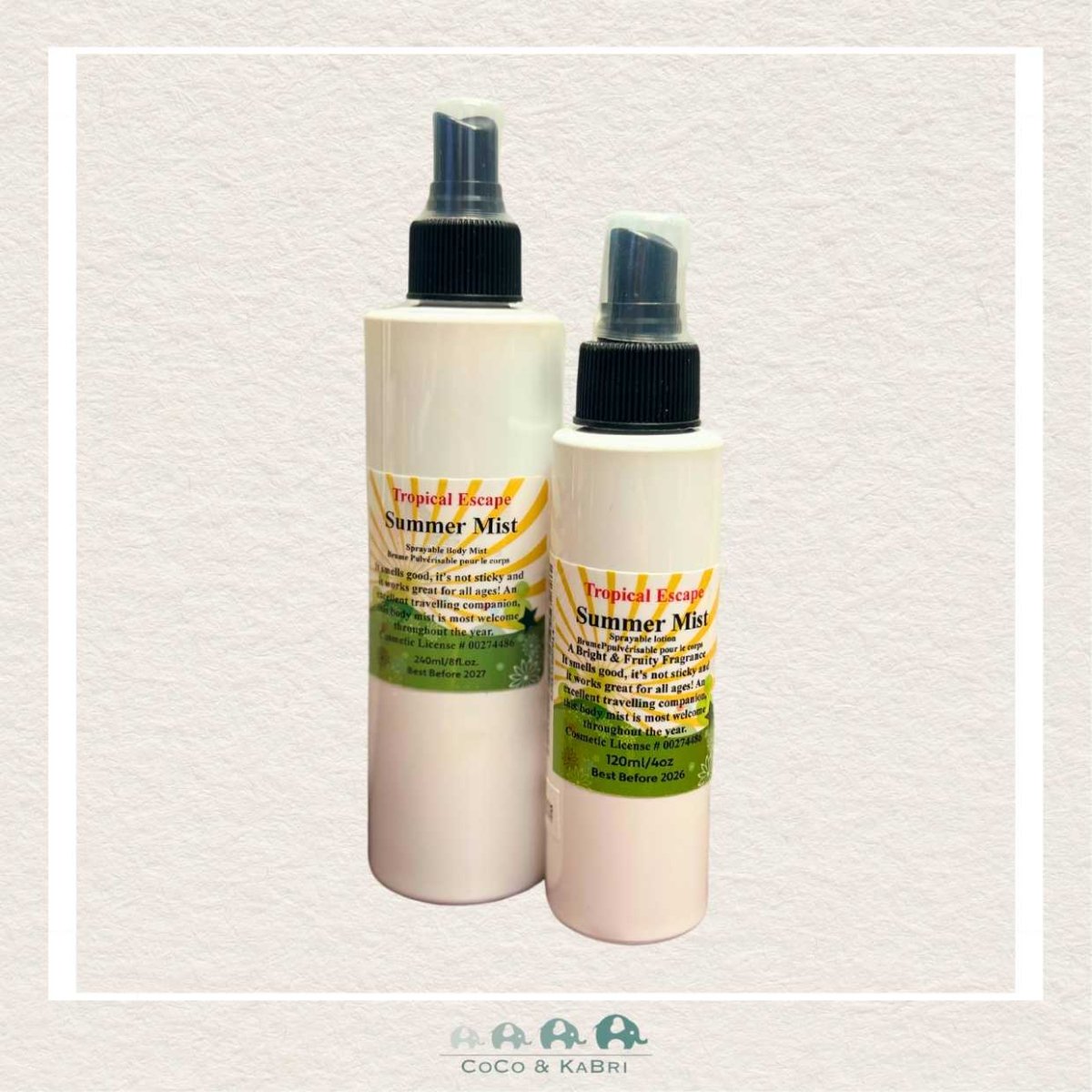 Summer Mist (Formerly Summer Spray - Coconut Lime) - Tropical Mist, Bug Repellant, CoCo & KaBri, Children's Boutique