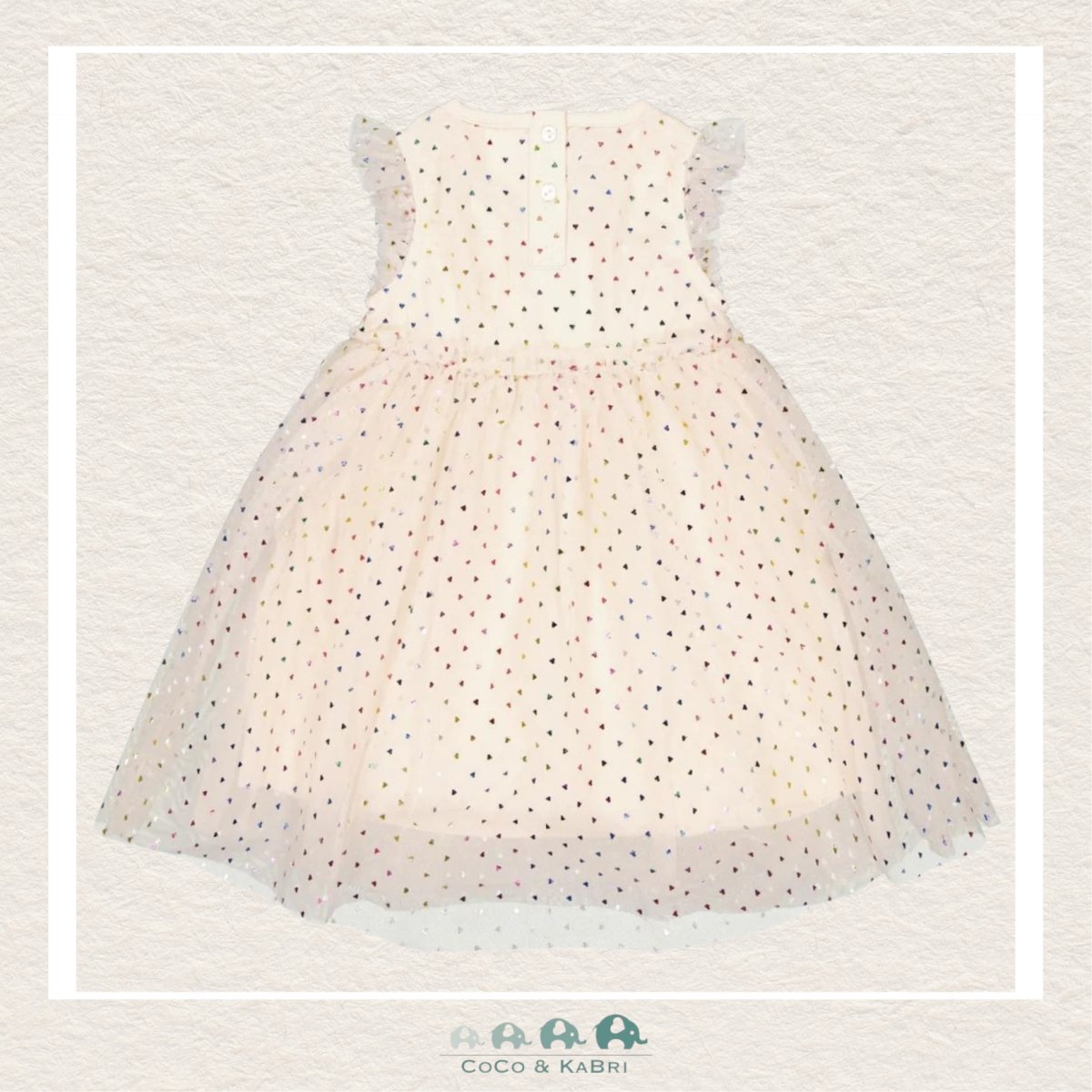 The New: Baby Girl Jovana Dress with Metallic Hearts, CoCo & KaBri Children's Boutique