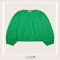 The New: Crepe Green Girls Jia Top, CoCo & KaBri Children's Boutique