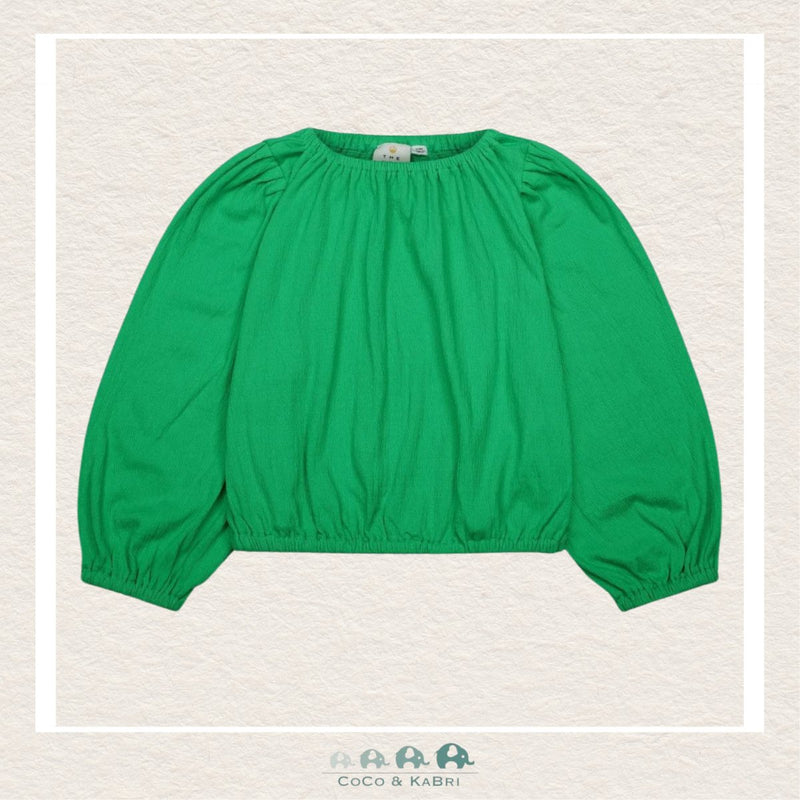 The New: Crepe Green Girls Jia Top