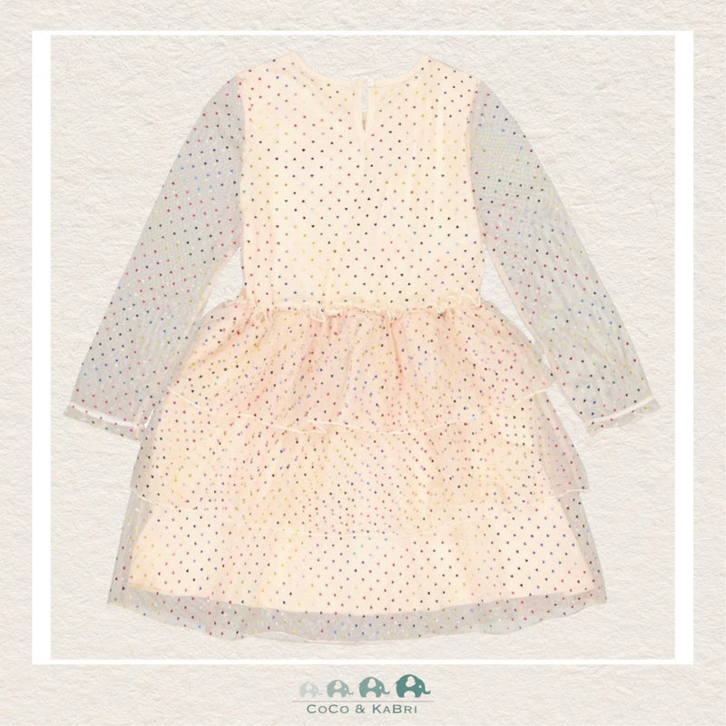 The New: Jovana Mesh Dress with Metallic Hearts, CoCo & KaBri Children's Boutique