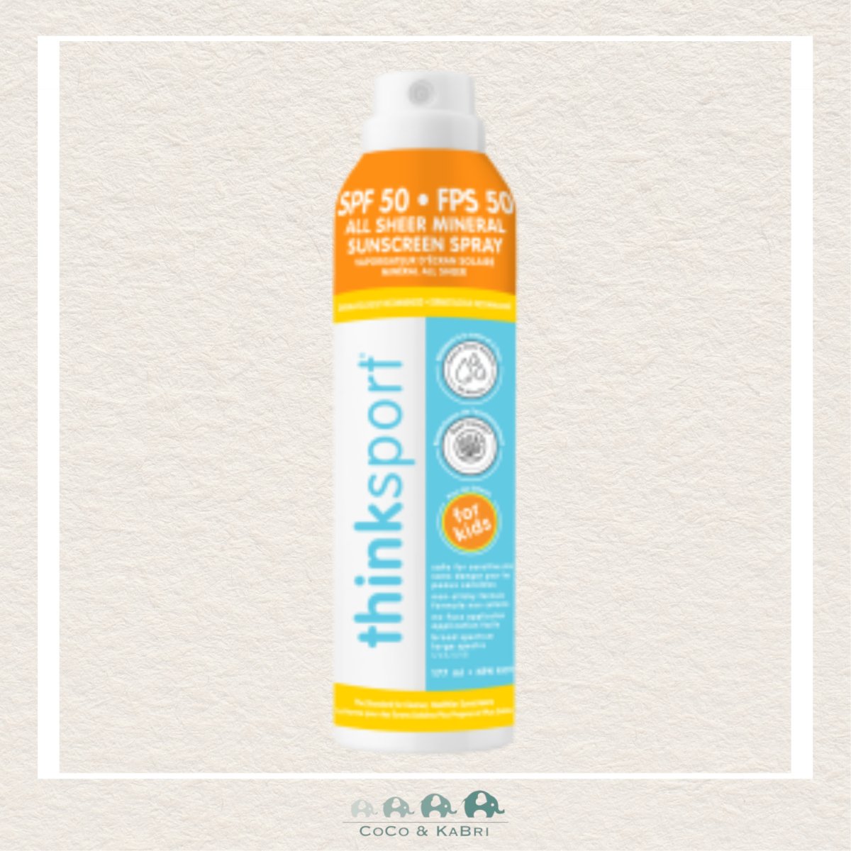 Think Baby SPF Kids Mineral Sunscreen Spray, CoCo & KaBri Children's Boutique