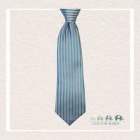 14" Blue Striped Zipper Tie