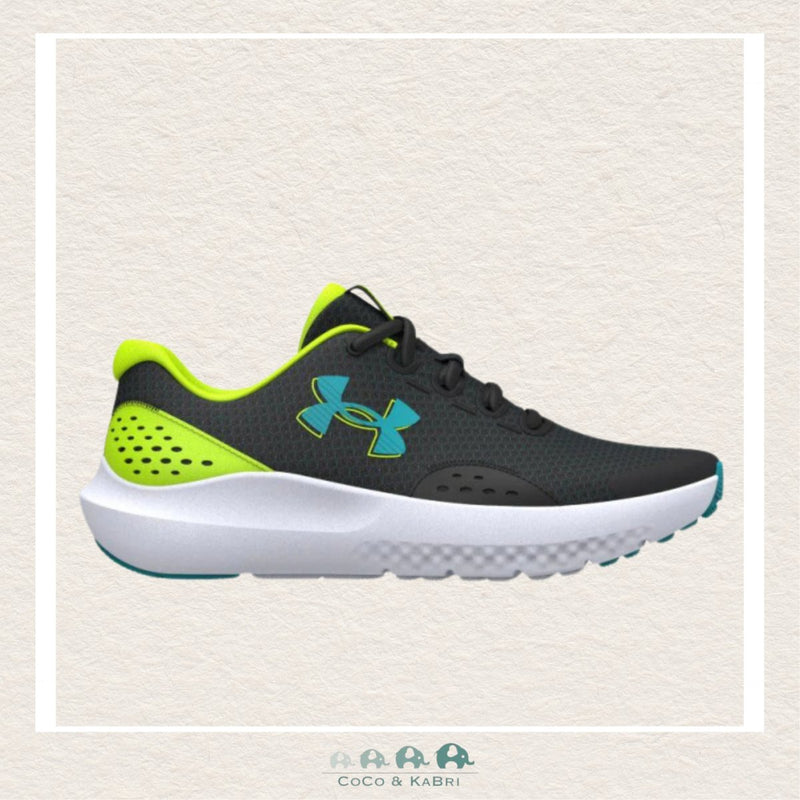 Under Armour Boys' Grade School Surge 4 Running Shoes Black-High Vis Yellow, CoCo & KaBri Children's Boutique