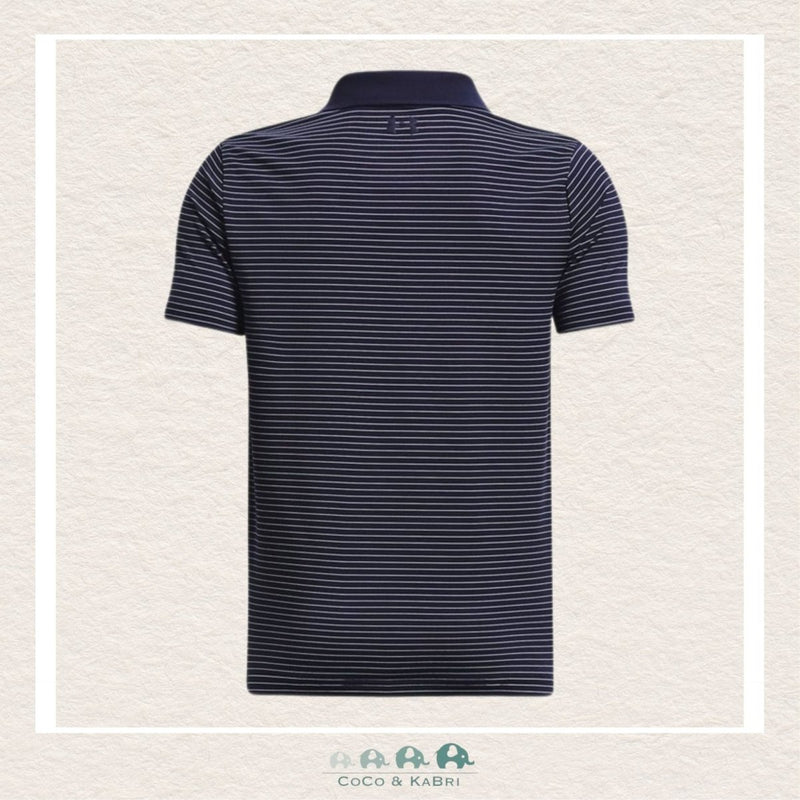 Under Armour Youth Boys' Matchplay Stripe Polo - Navy/White, CoCo & KaBri Children's Boutique