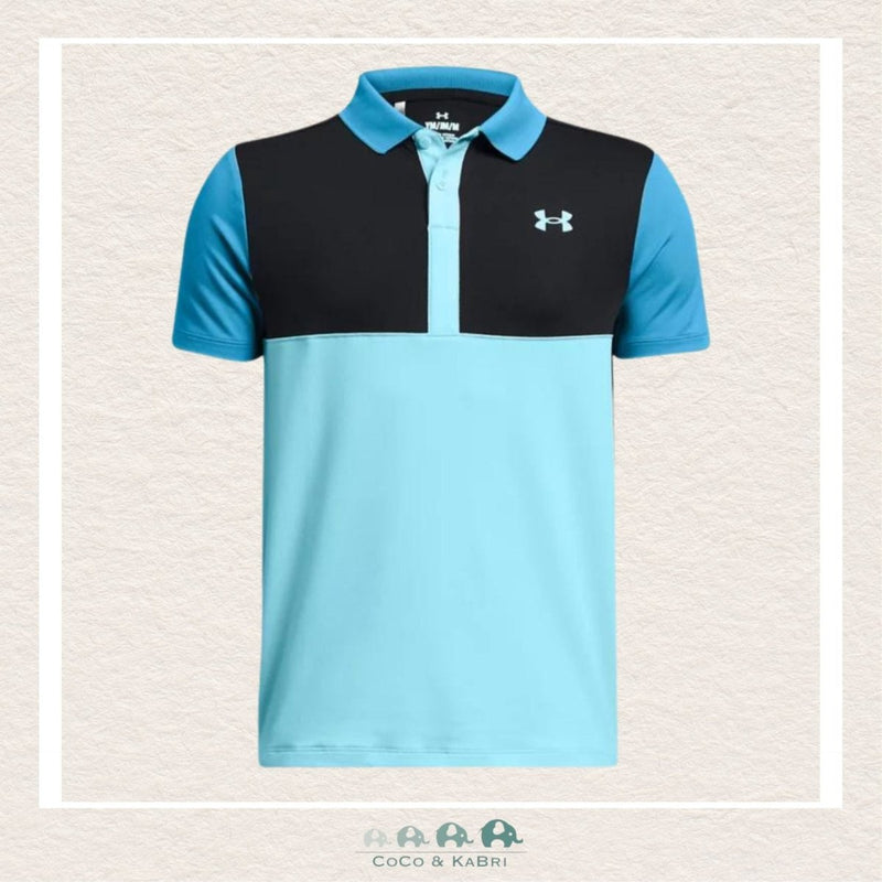 Under Armour Youth Boys' Performance Colorblock Polo - Black/Blue, CoCo & KaBri Children's Boutique
