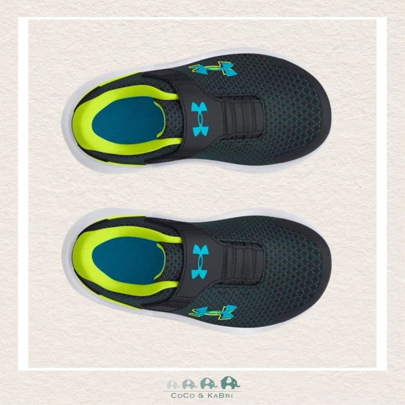 Under Armour Boys' Surge 4 AC Running Shoes - Black/ Yellow (X3), CoCo & KaBri Children's Boutique