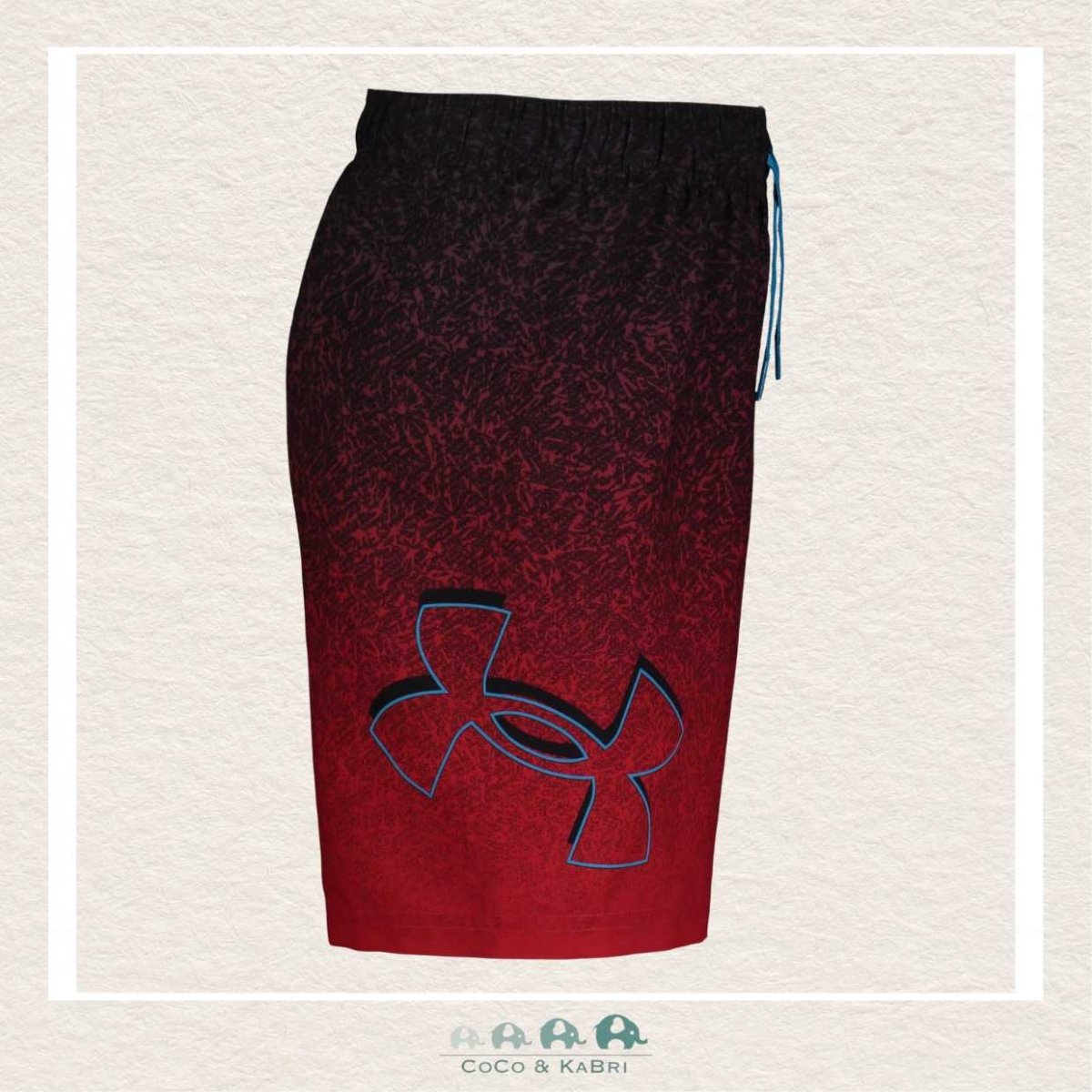 Under Armour Boys Youth: Tipped Logo Volley Swim Trunks - Red, CoCo & KaBri Children's Boutique