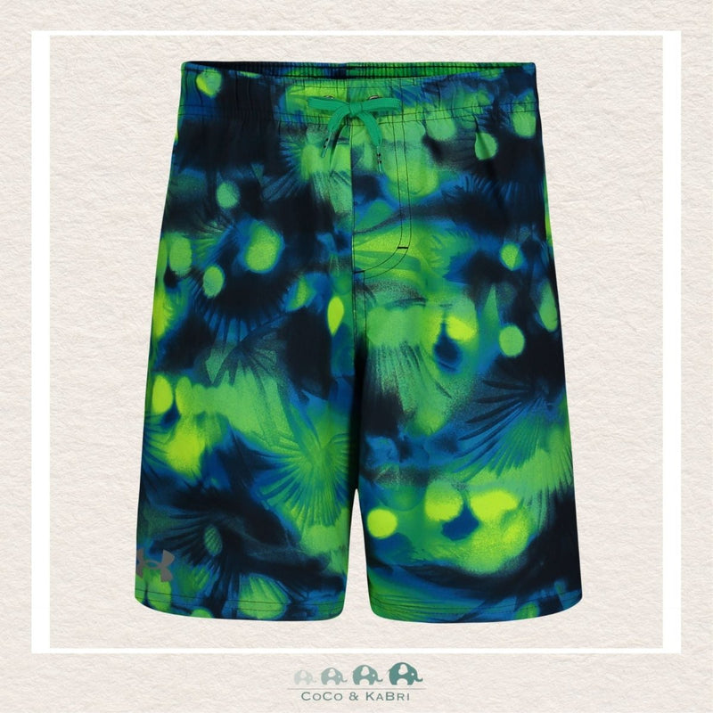 Under Armour Boys Youth: Tropical Flare Volley Swim Trunks - Vapour Green, CoCo & KaBri Children's Boutique