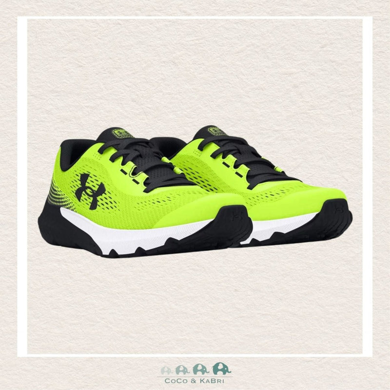 Under Armour BPS Rogue 4 AL Boys Running Shoes - High Vis Yellow (N3), CoCo & KaBri Children's Boutique