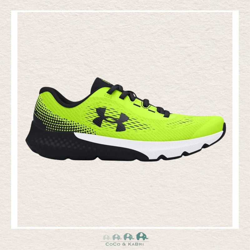 Under Armour BPS Rogue 4 AL Boys Running Shoes - High Vis Yellow (N3), CoCo & KaBri Children's Boutique