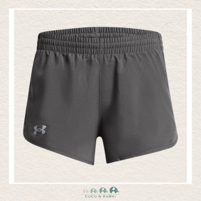 Under Armour Youth Girls' Fly-By 3 Shorts - Gray, CoCo & KaBri Children's Boutique