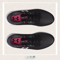 Under Armour Girls' Grade School Charged Pursuit 3 Running Shoes Black/Pink (M-Top-89), CoCo & KaBri Children's Boutique