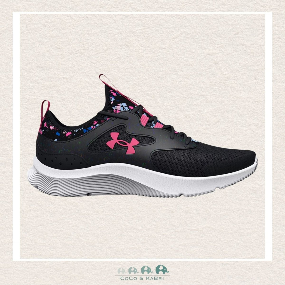 Under Armour Girls' Grade School Infinity 2.0 Printed Running ShoesBlack-Black/Pink, CoCo & KaBri Children's Boutique