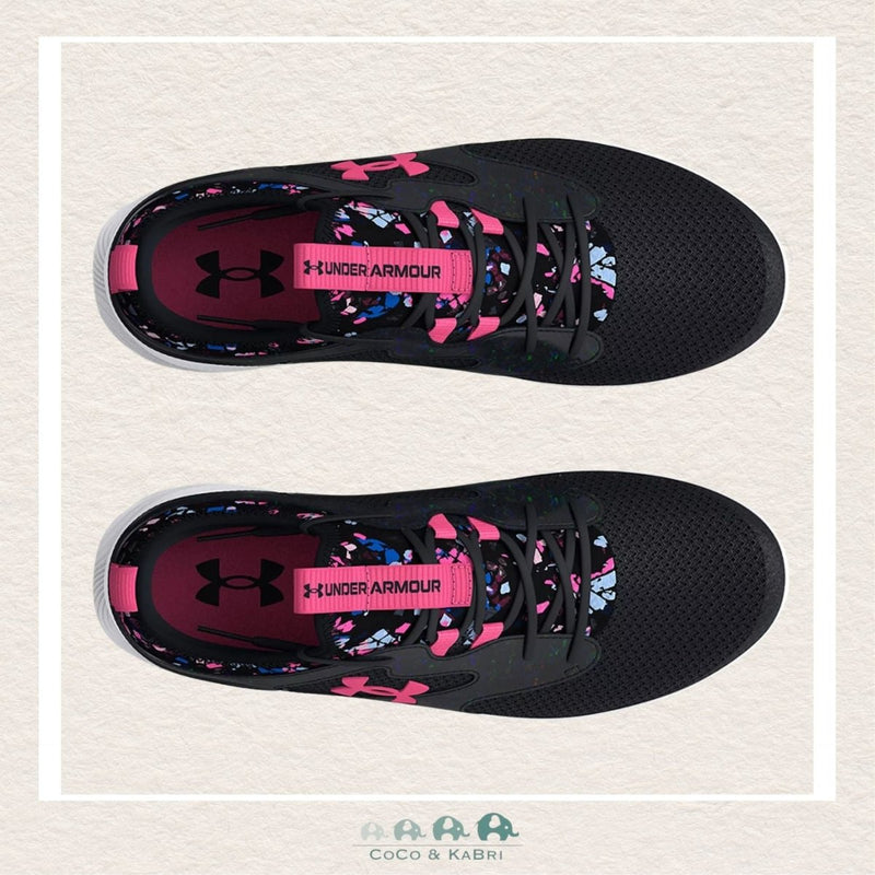 Under Armour Girls' Grade School Infinity 2.0 Printed Running ShoesBlack-Black/Pink