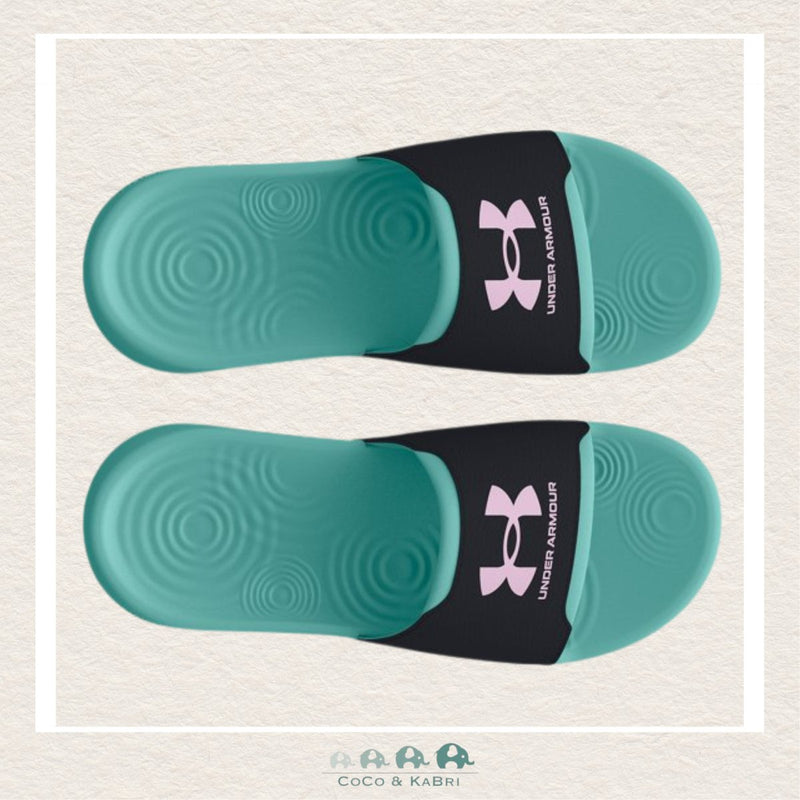 Under Armour Girls' Ignite Select Slides Radial Turquoise, CoCo & KaBri Children's Boutique