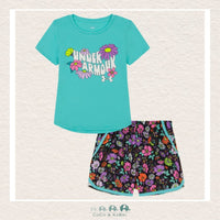 Under Armour Girls: Printed Tshirt & Short Set - Teal, CoCo & KaBri Children's Boutique