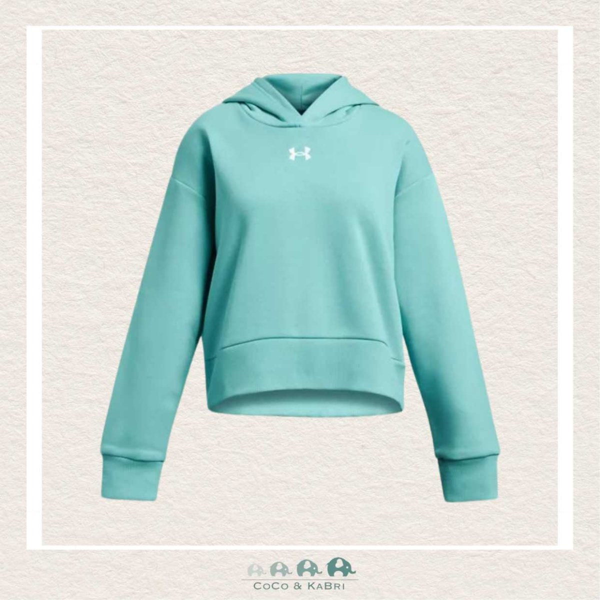 Under Armour Youth Girls' Rival Fleece Crop Hoodie - Turquoise, CoCo & KaBri Children's Boutique