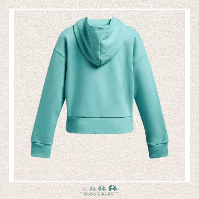 Under Armour Girls' Rival Fleece Crop Hoodie - Turquoise
