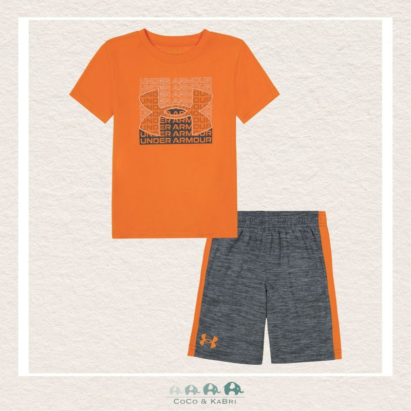 Under Armour Little Boys Orange Tshirt & Grey Shorts, CoCo & KaBri Children's Boutique