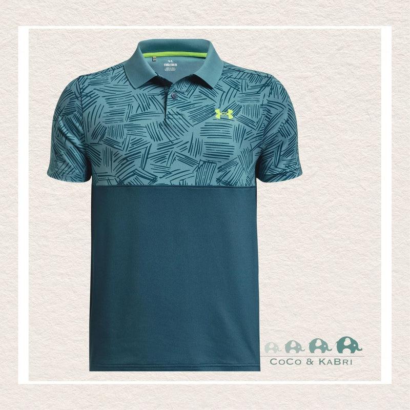 *Under Armour Perf Palm Sketch Polo - Still Water*, Polo, CoCo & KaBri, Children's Boutique