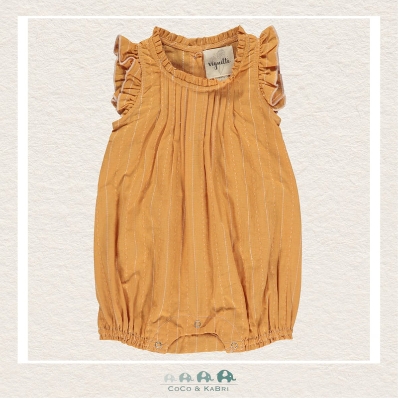Vignette Baby Girl Orange Tamsin Bubble, Diaper Shirt, CoCo & KaBri, Children's Boutique