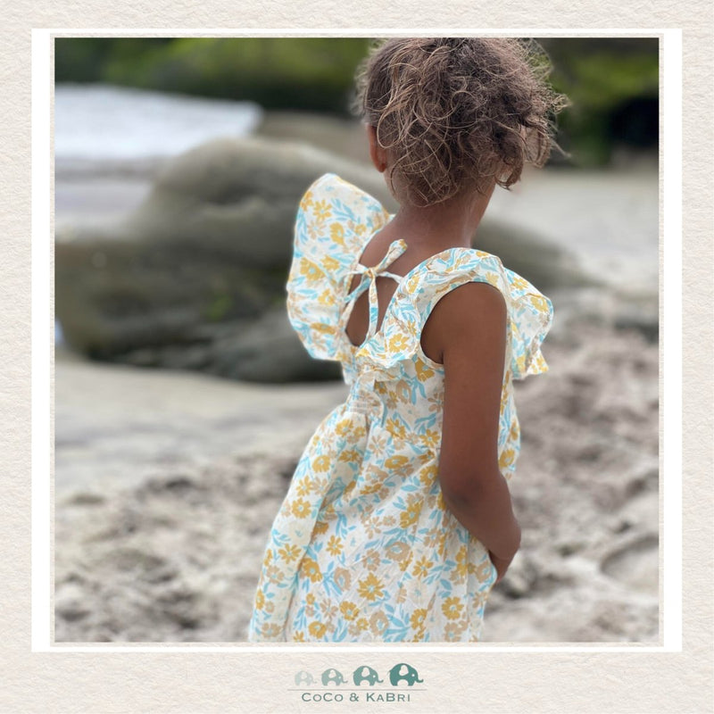 Vignette Baby Girls harper Dress - Gold Floral, Girl Dress, CoCo & KaBri, Children's Boutique