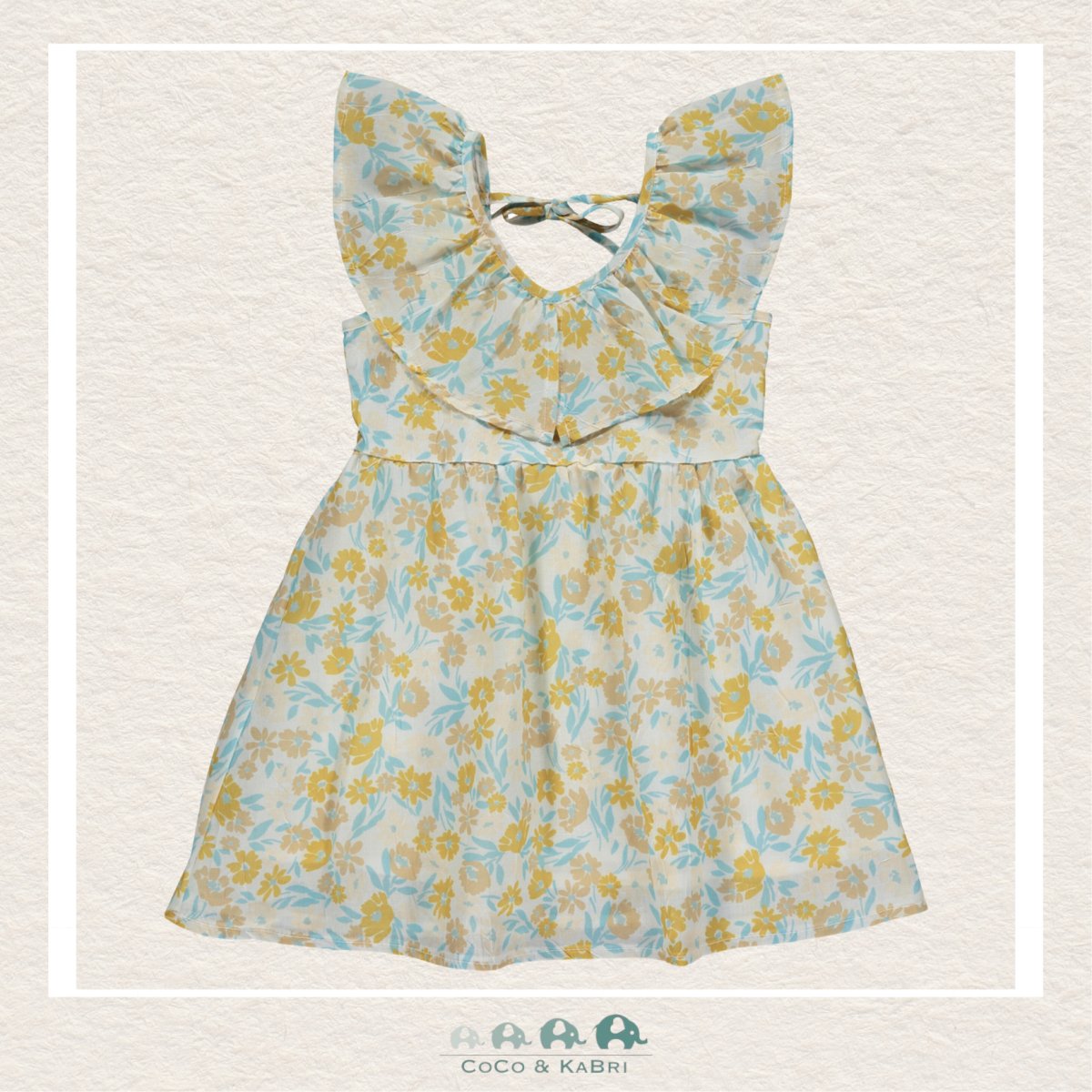 Vignette Baby Girls harper Dress - Gold Floral, CoCo & KaBri Children's Boutique