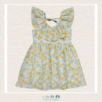 Vignette Baby Girls harper Dress - Gold Floral, CoCo & KaBri Children's Boutique