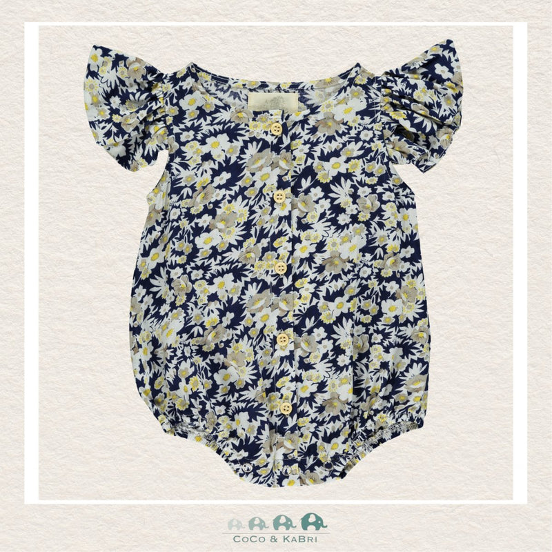 Vignette Cammie Buble - Navy Floral, Diaper Shirt, CoCo & KaBri, Children's Boutique